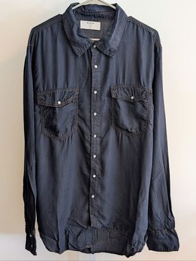 NWT One Teaspoon Men's Navy Capris Pistol Button-Down Shirt